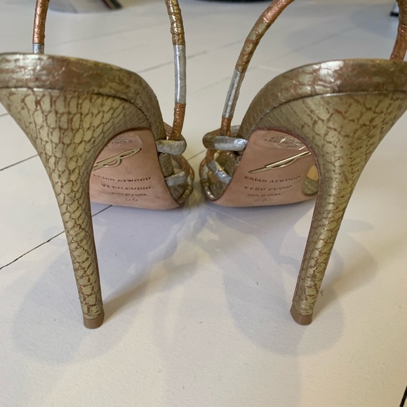 Brian Atwood gold&silver heels - Picture 5 of 6